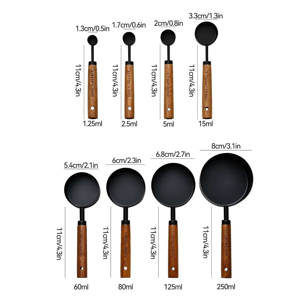 JAOER Sendok Takar Stainless Steel Measurement Cup Spoon 8 PCS - CTG-10 Gambar produk JAOER Sendok Takar Stainless Steel Measurement Cup Spoon 8 PCS - CTG-10