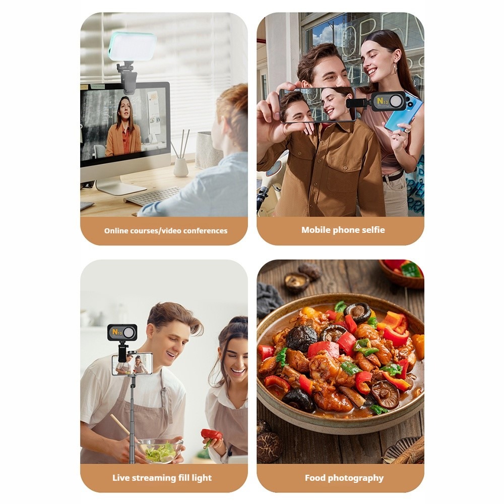 Gambar produk ANLAIKE Lampu Fill Light LED 3in1 Color 2500-9000K Dual Side 1200mAh - N13