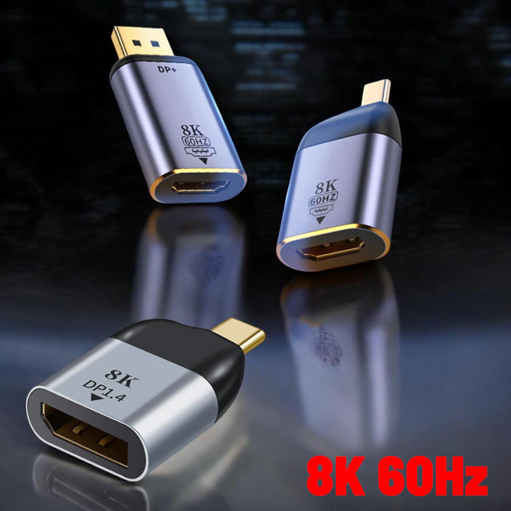 DZST OTG Adapter DP Display Port Female to USB Type C Male 8K 60Hz - D080 Gambar produk DZST OTG Adapter DP Display Port Female to USB Type C Male 8K 60Hz - D080