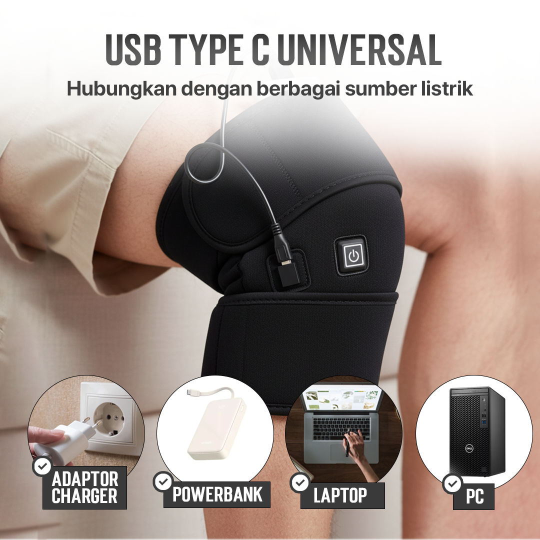 Hailicare Pelindung Lutut Terapi Heating Therapy Knee Support 3 Mode - 102 Gambar produk Hailicare Pelindung Lutut Terapi Heating Therapy Knee Support 3 Mode - 102