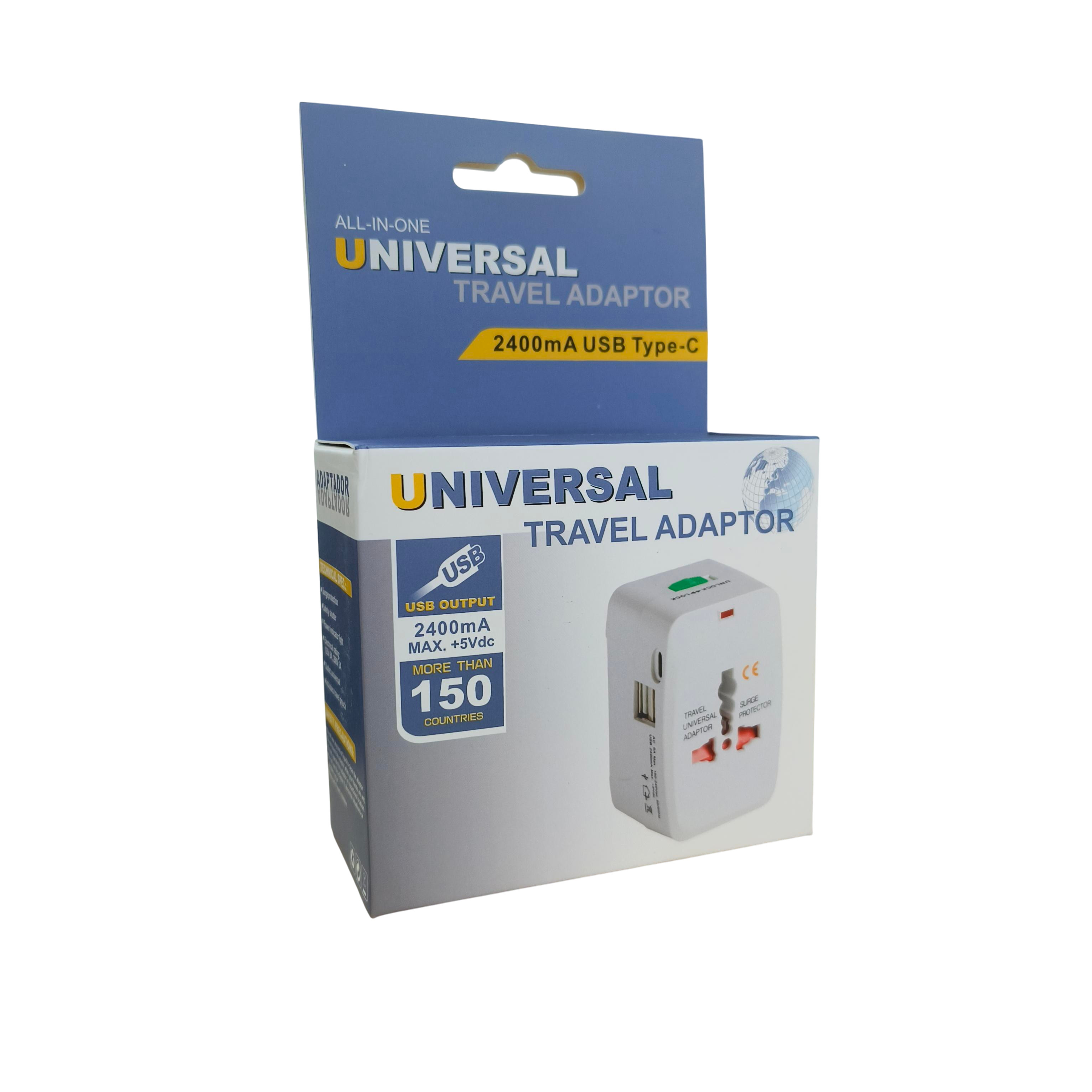Gambar produk MAERKNON Travel Adaptor Universal AU US UK EU Type C Dual USB 2400mA - HHT200