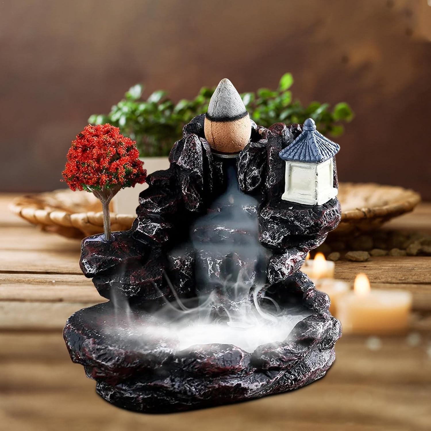 WINWAN Tempat Dupa Hio Incense Burner Mountains River Waterfall - MT10 Gambar produk WINWAN Tempat Dupa Hio Incense Burner Mountains River Waterfall - MT10