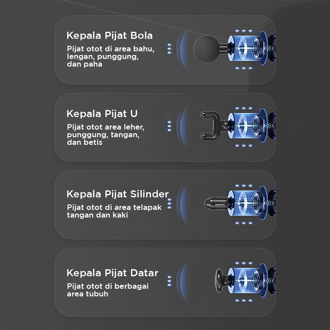 MINI.I Alat Pijat Elektrik Pundak Punggung Massage Gun 3600RPM - SK-368 Gambar produk MINI.I Alat Pijat Elektrik Pundak Punggung Massage Gun 3600RPM - SK-368