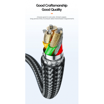 Gambar produk ESSAGER Kabel Data Star USB Type C to C Multifungsi Fast Charging 60W 1M - EXCTT2