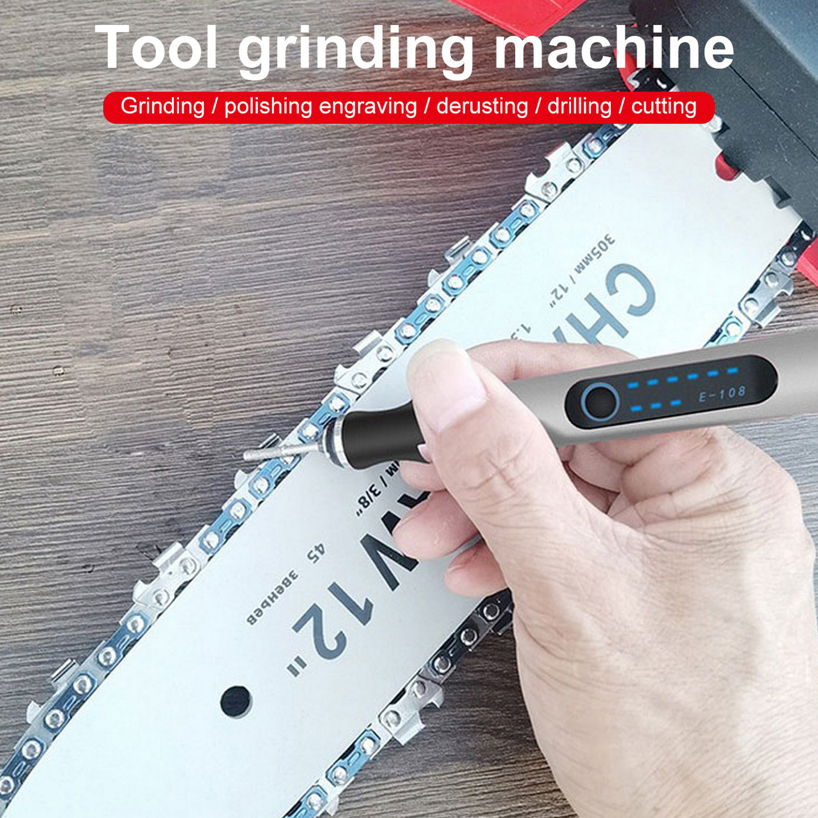 Gambar produk VOTO Bor Listrik Mini Grinder Polishing Alat Ukir 18000 RPM - E108