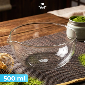 One Two Cups Mangkuk Teh Chawan Kaca Transparent Japanese Matcha Bowl - CO7