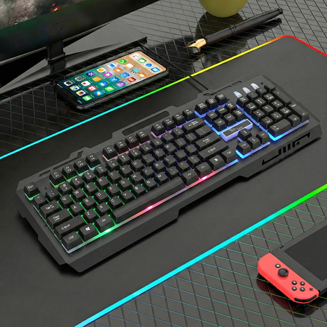 Leopard Gaming Keyboard Wired 104 Switch RGB Backlight - G700 Gambar produk Leopard Gaming Keyboard Wired 104 Switch RGB Backlight - G700