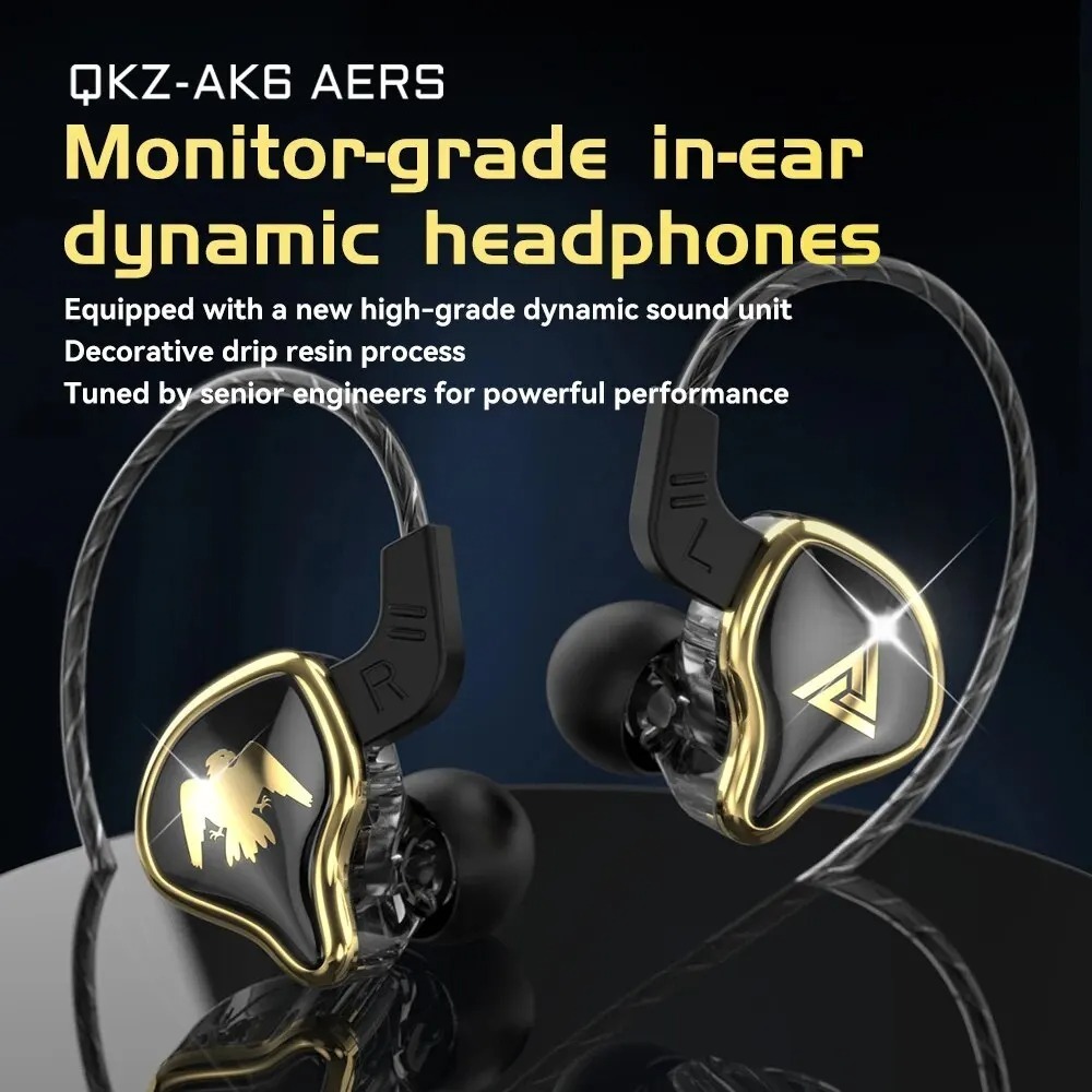 QKZ Earphone In-Ear Wired Detachable HiFi Noise Cancelling with Mic - AK6 Ares Gambar produk QKZ Earphone In-Ear Wired Detachable HiFi Noise Cancelling with Mic - AK6 Ares