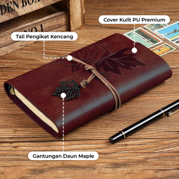 Gambar produk Toddi AIMEE Buku Catatan Binder Notebook Cover Kulit Vintage Maple A5 - ZB-16