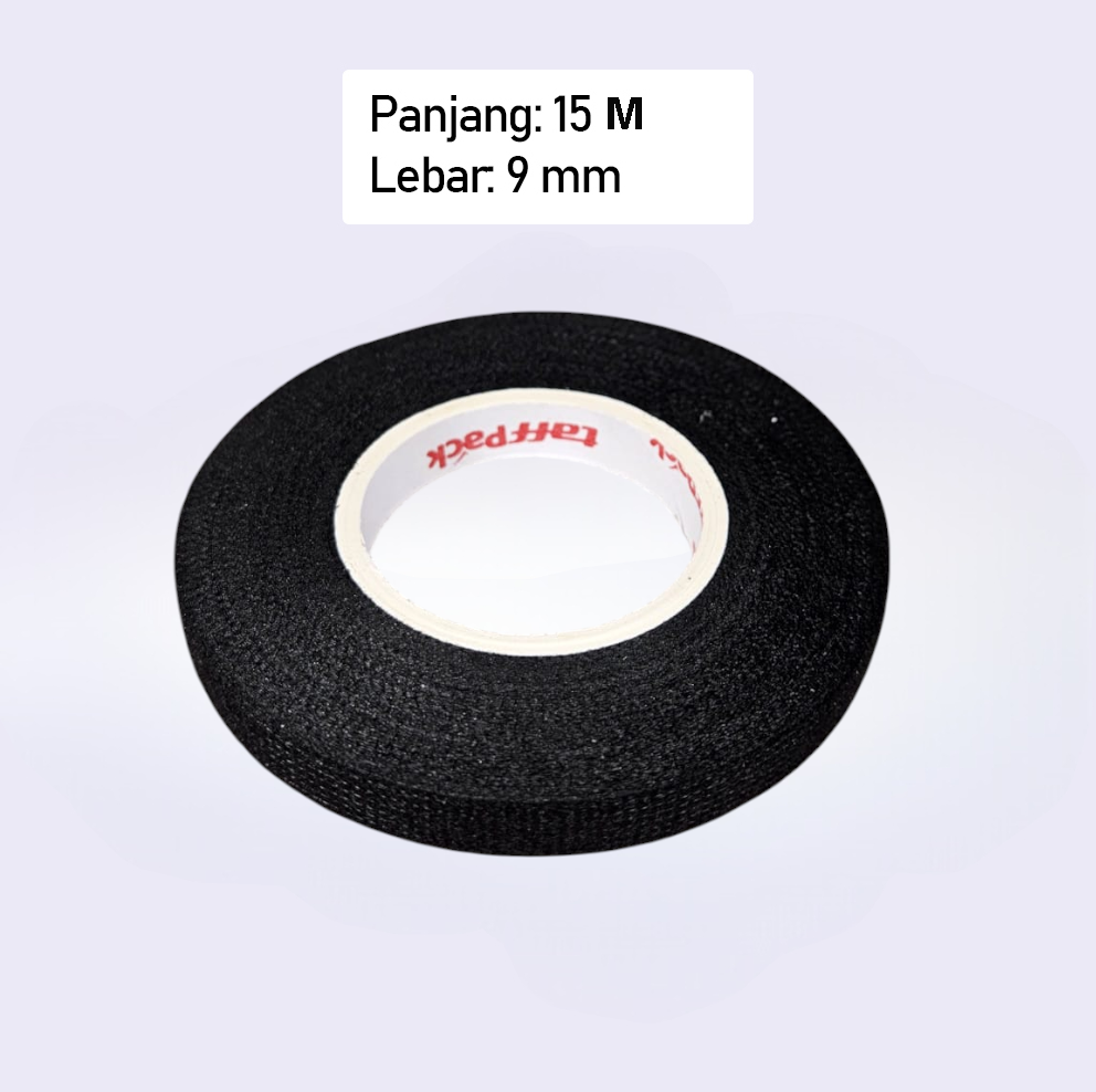 TaffPACK Lakban Kain Adhesive Cloth Tape Heat Resistant 15M 9mm - TF11 Gambar produk TaffPACK Lakban Kain Adhesive Cloth Tape Heat Resistant 15M 9mm - TF11