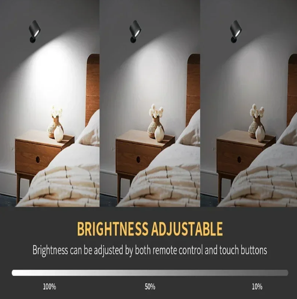 MESGET Lampu Baca Magnetik Wireless Led Spotlight Rechargeable 1800mAh - CR4 Gambar produk MESGET Lampu Baca Magnetik Wireless Led Spotlight Rechargeable 1800mAh - CR4