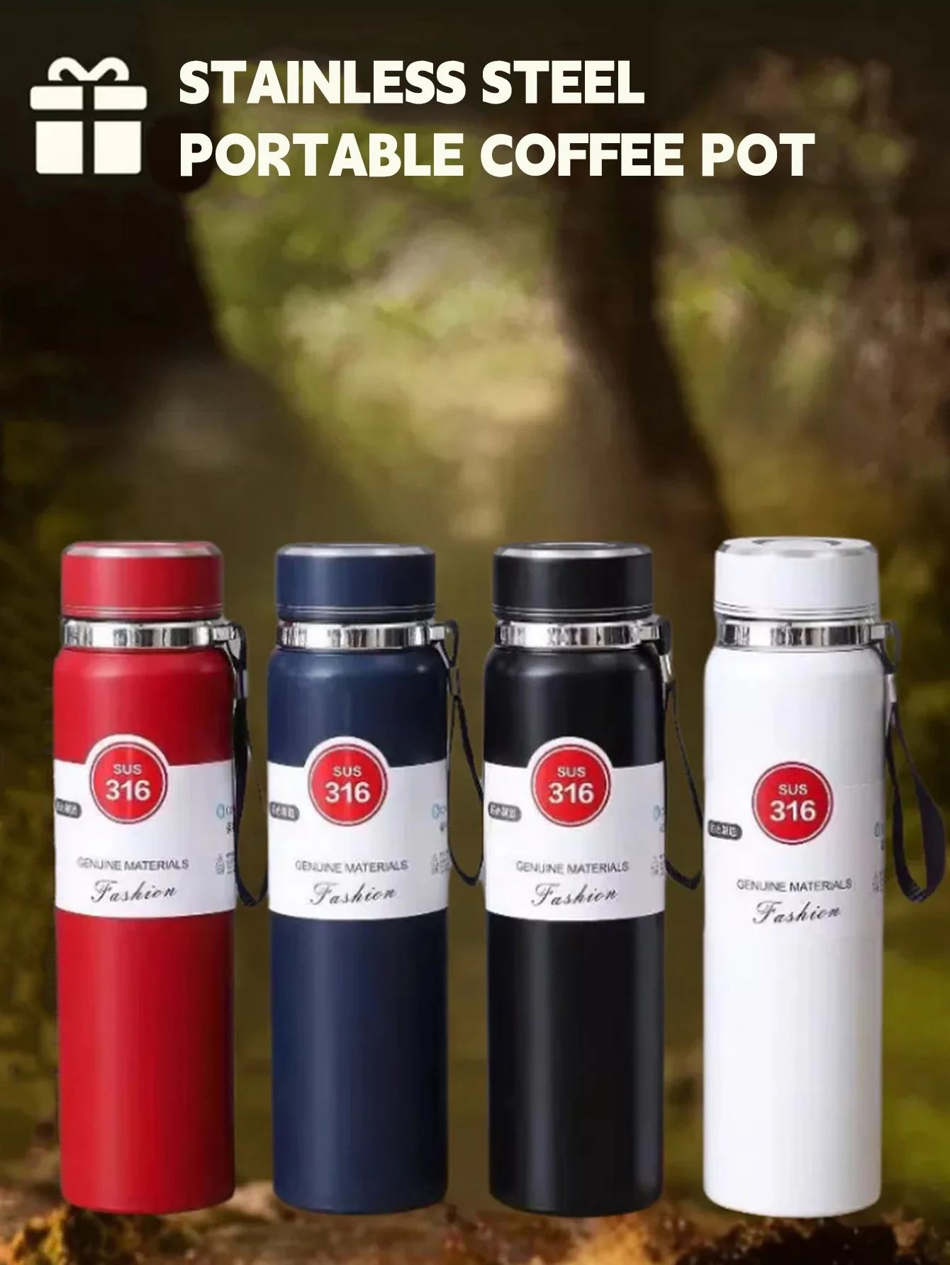 BOUTH Botol Minum Termos Air Panas Dingin Double Wall Stainless Steel 1000ml - A1A5 Gambar produk BOUTH Botol Minum Termos Air Panas Dingin Double Wall Stainless Steel 1000ml - A1A5