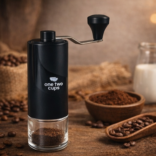 One Two Cups Alat Penggiling Kopi Manual Coffee Grinder Adjustable - KMDJ-JC Gambar produk One Two Cups Alat Penggiling Kopi Manual Coffee Grinder Adjustable - KMDJ-JC