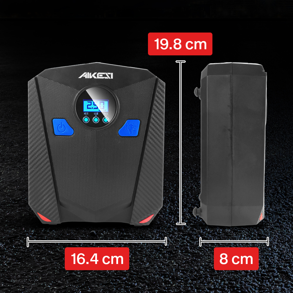 AIKESI Pompa Ban Elektrik Portable Air Compressor DC 12V 150 PSI - AKS-5501 Gambar produk AIKESI Pompa Ban Elektrik Portable Air Compressor DC 12V 150 PSI - AKS-5501