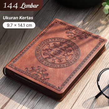 Buku Catatan Jurnal Notebook Leather Cover Vintage Pattern - CW-64