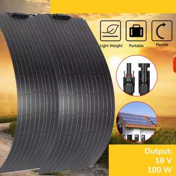 Sola Bright Solar Panel Monocrystalline Semi-Flexible 18V 100W - SN35