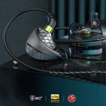 QKZ Earphone In-Ear Wired Detachable HiFi Surround Sound with Mic - Hi6T
