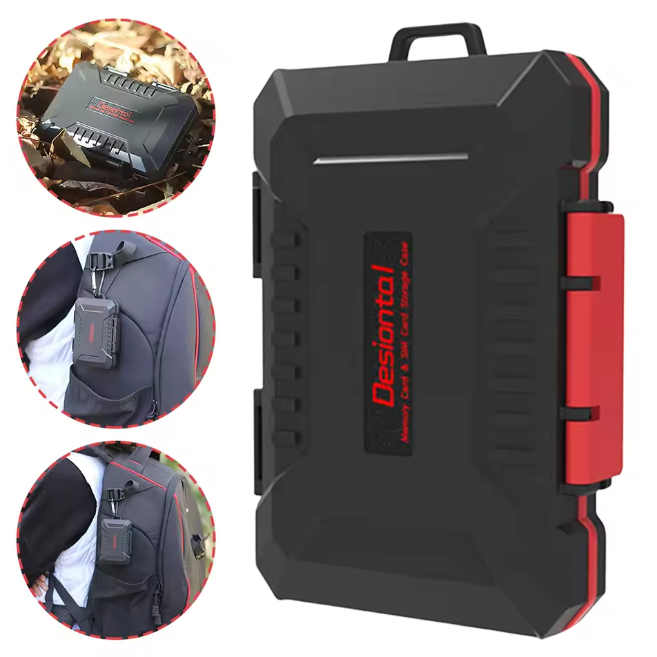 Desiontal Kotak Penyimpanan Kartu Memori SD SIM Card Holder Waterproof - LP-E8 Gambar produk Desiontal Kotak Penyimpanan Kartu Memori SD SIM Card Holder Waterproof - LP-E8