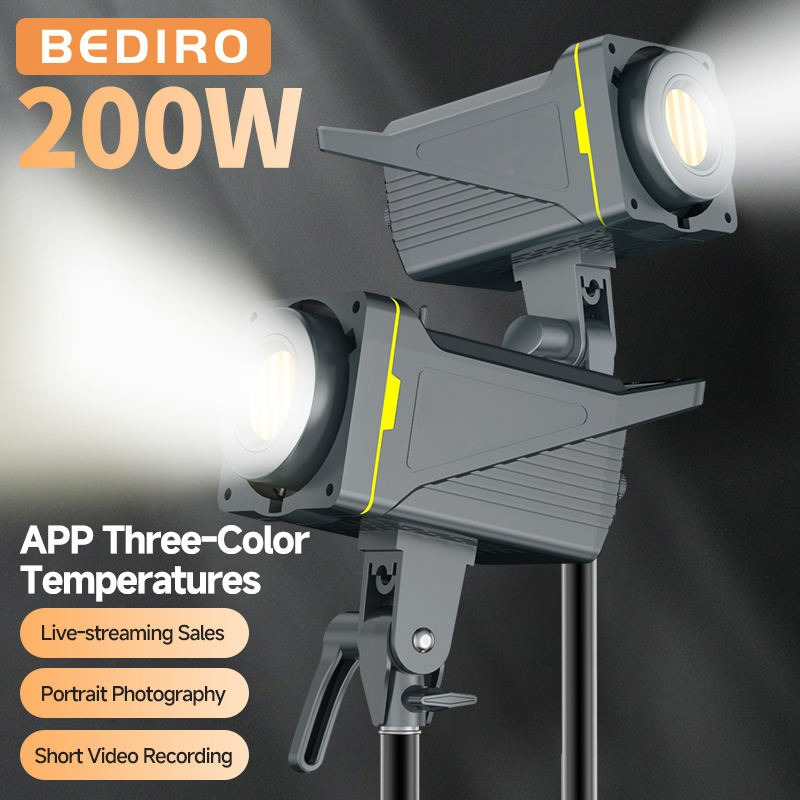BEDIRO Lampu Studio LED Fill Light 3in1 Color Universal Mount 200W - T200 Pro Gambar produk BEDIRO Lampu Studio LED Fill Light 3in1 Color Universal Mount 200W - T200 Pro