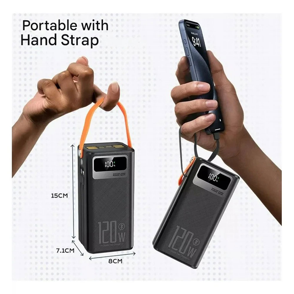 CHiRiCH Power Bank 50000mAh 120W Fast Charging Cable USB Type C 22.5W - CH550 Gambar produk CHiRiCH Power Bank 50000mAh 120W Fast Charging Cable USB Type C 22.5W - CH550