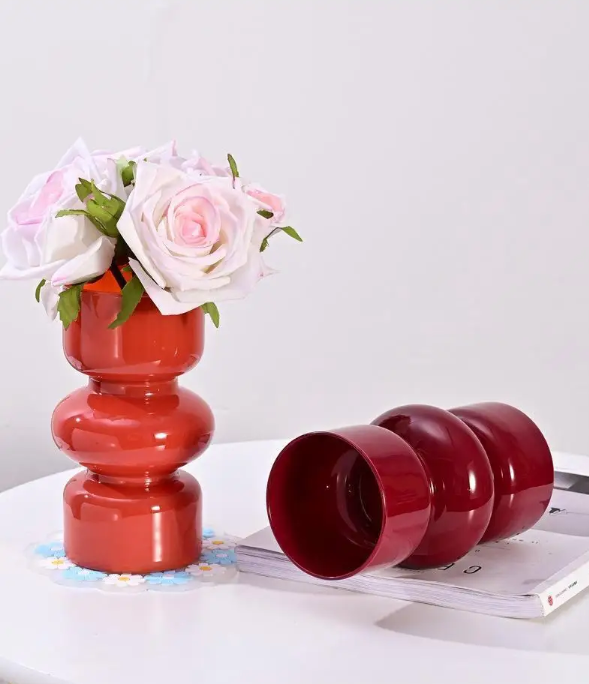 Gambar produk Ameiqa Vas Bunga Kaca Nordic Bottle Vase Flower Pot Home Decor 18cm - AM-18