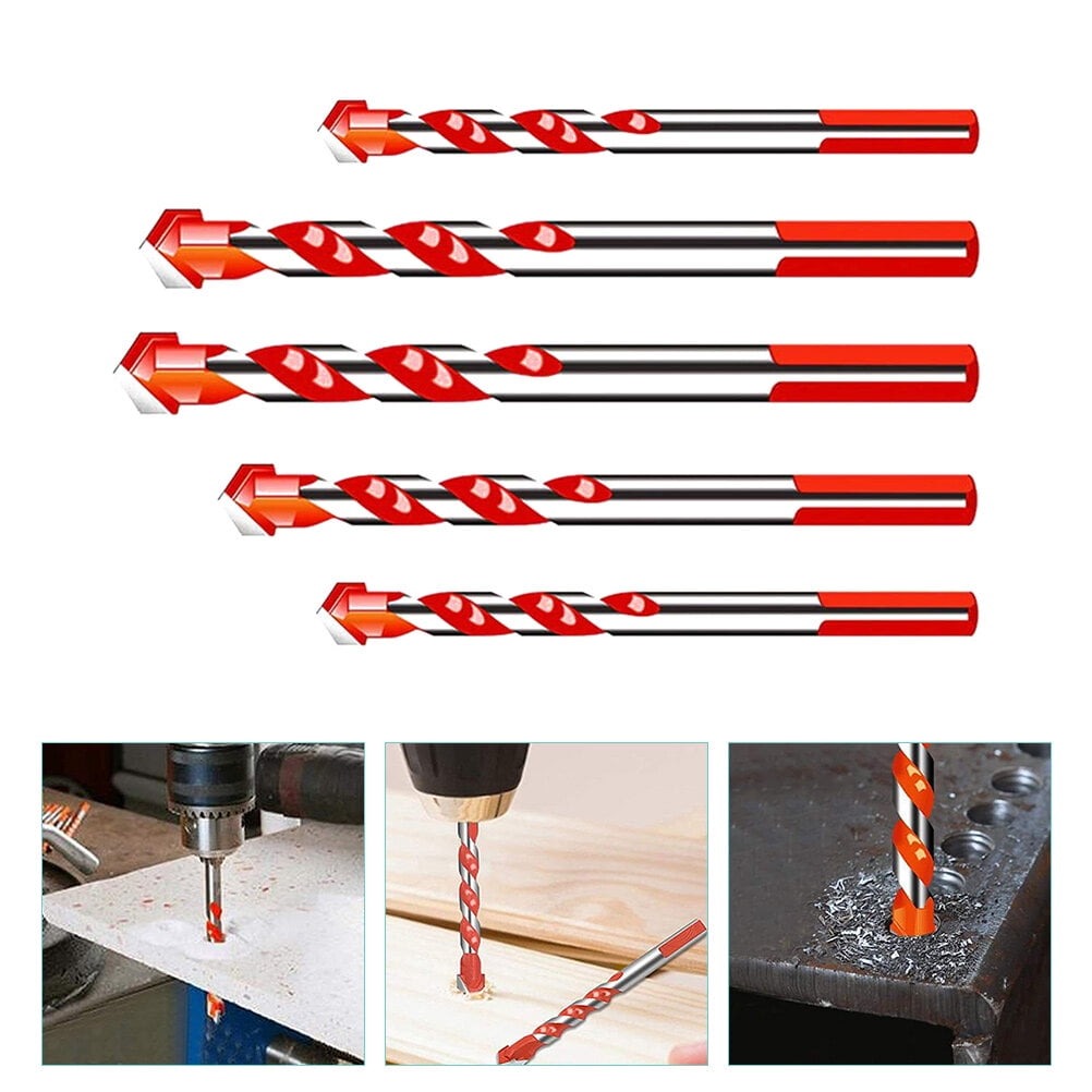 Balight Mata Bor HSS Twist Drill Bit 6-12mm 5 PCS - BA-H21 Gambar produk Balight Mata Bor HSS Twist Drill Bit 6-12mm 5 PCS - BA-H21