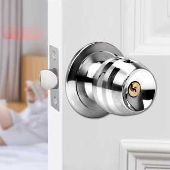 AXAU Kunci Handle Bulat Putar Pintu Kamar Mandi Bathroom Knob Lock - 5831