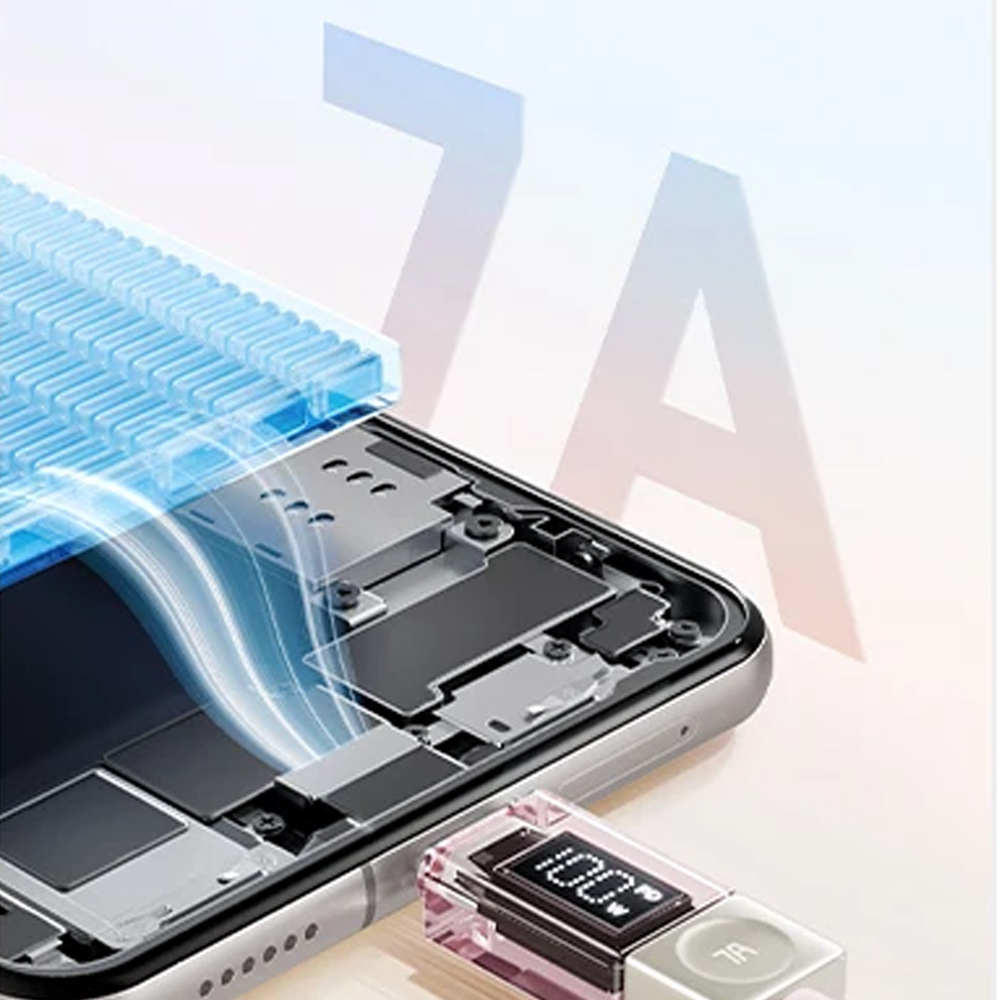 ESSAGER Kabel Data USB Type C Fast Charging LED Display 7A 100W 1M - ES-X76 Gambar produk ESSAGER Kabel Data USB Type C Fast Charging LED Display 7A 100W 1M - ES-X76