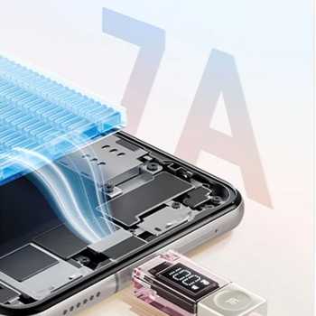 Gambar produk ESSAGER Kabel Data USB Type C Fast Charging LED Display 7A 100W 1M - ES-X76