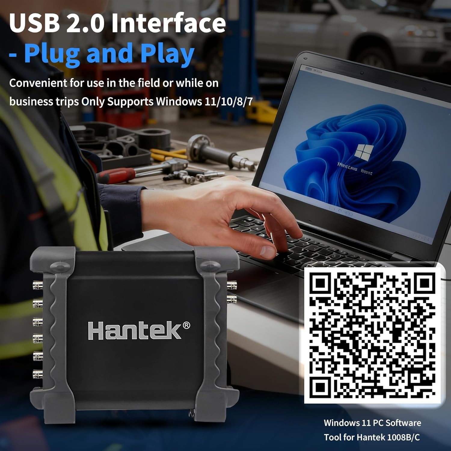 Hantek Oscilloscope Automotive Signal Generator 8 Channel USB 2.0 - 1008C Gambar produk Hantek Oscilloscope Automotive Signal Generator 8 Channel USB 2.0 - 1008C