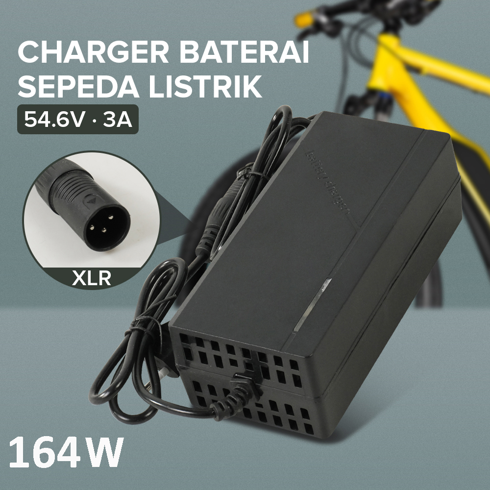 Gambar produk JNENCONN Adaptor Charger Baterai Skuter Sepeda Listrik XLR 54.6V 3A - 48V3A