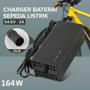 JNENCONN Adaptor Charger Baterai Skuter Sepeda Listrik XLR 54.6V 3A - 48V3A