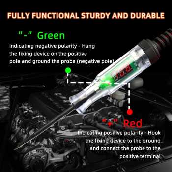 Gambar produk PINMOAP Tespen Circuit Tester Voltage with Alligator Clip 3-48V - S70