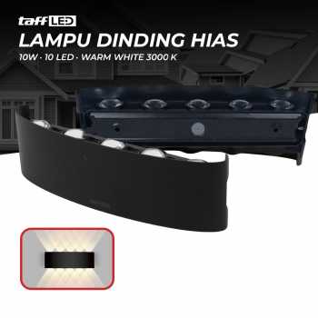 TaffLED Lampu Dinding Hias LED Outdoor Aluminium 10W Warm White - RL-B15