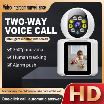 KVANNO Kamera CCTV Indoor WiFi Two Way Audio LCD 2.4 Inch 1080P 2MP - HT007
