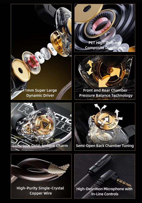 QKZ ENZO Wired Earphone In Ear Bass HiFi Dynamic Driver 11mm with Mic - QKZ-ENZO Gambar produk QKZ ENZO Wired Earphone In Ear Bass HiFi Dynamic Driver 11mm with Mic - QKZ-ENZO