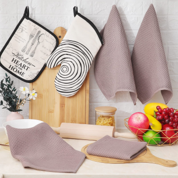 XW Kain Lap Barista Cleaning Waffle Towel High Absorbent 30x30cm 5 PCS - W-45P