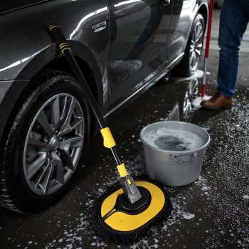 DEFOAM Kain Pel Pembersih Mobil Car Cleaning Brush Mop Flexible Handle - BQL-002