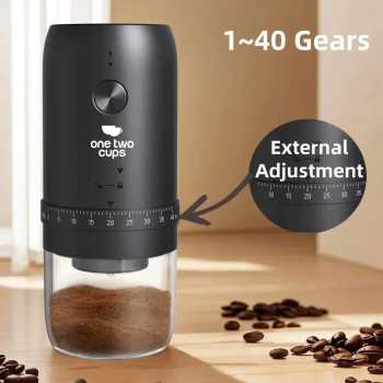 One Two Cups Alat Penggiling Kopi Elektrik Coffee Grinder Adjustable - KMDJ-2AW