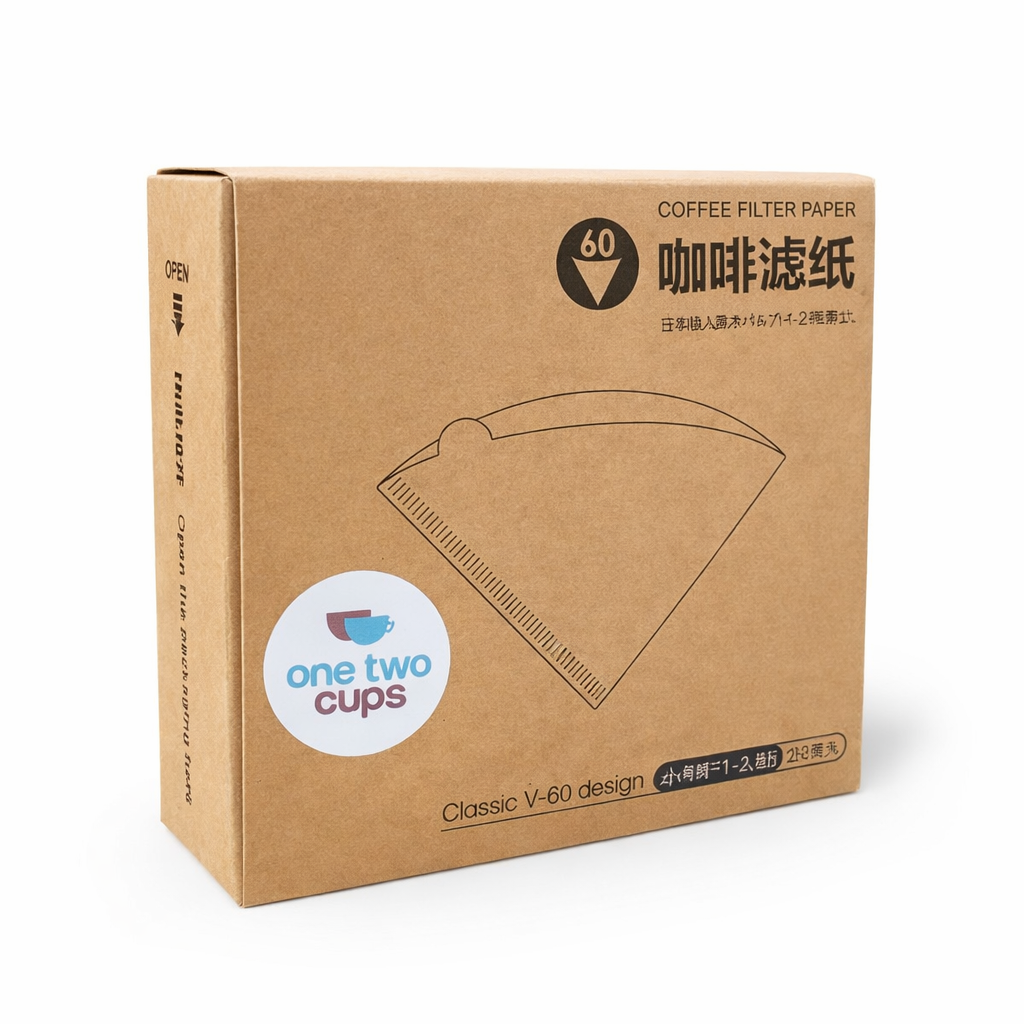 One Two Cups Kertas Saringan Kopi Filter Paper V60 1-2Cups 100 PCS - V01 Gambar produk One Two Cups Kertas Saringan Kopi Filter Paper V60 1-2Cups 100 PCS - V01