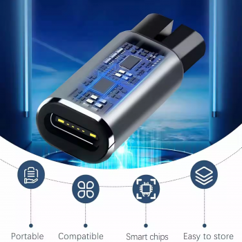 Gambar produk TUBRAN OTG Adapter Type C Female to Philips Shaver Electric Razor 5V - A00395