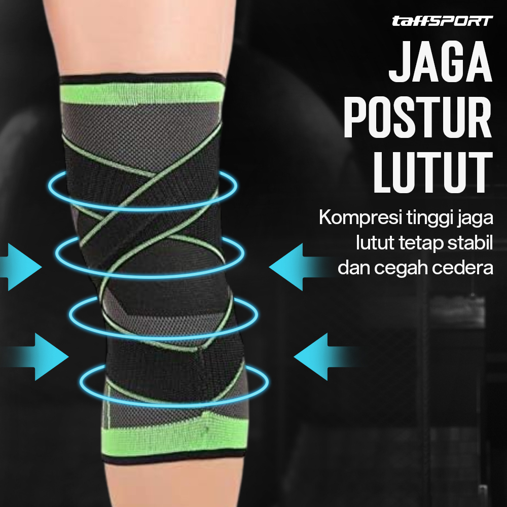 Gambar produk TaffSPORT Pelindung Lutut Knee Support Compression Sport Fitness XL - SS7
