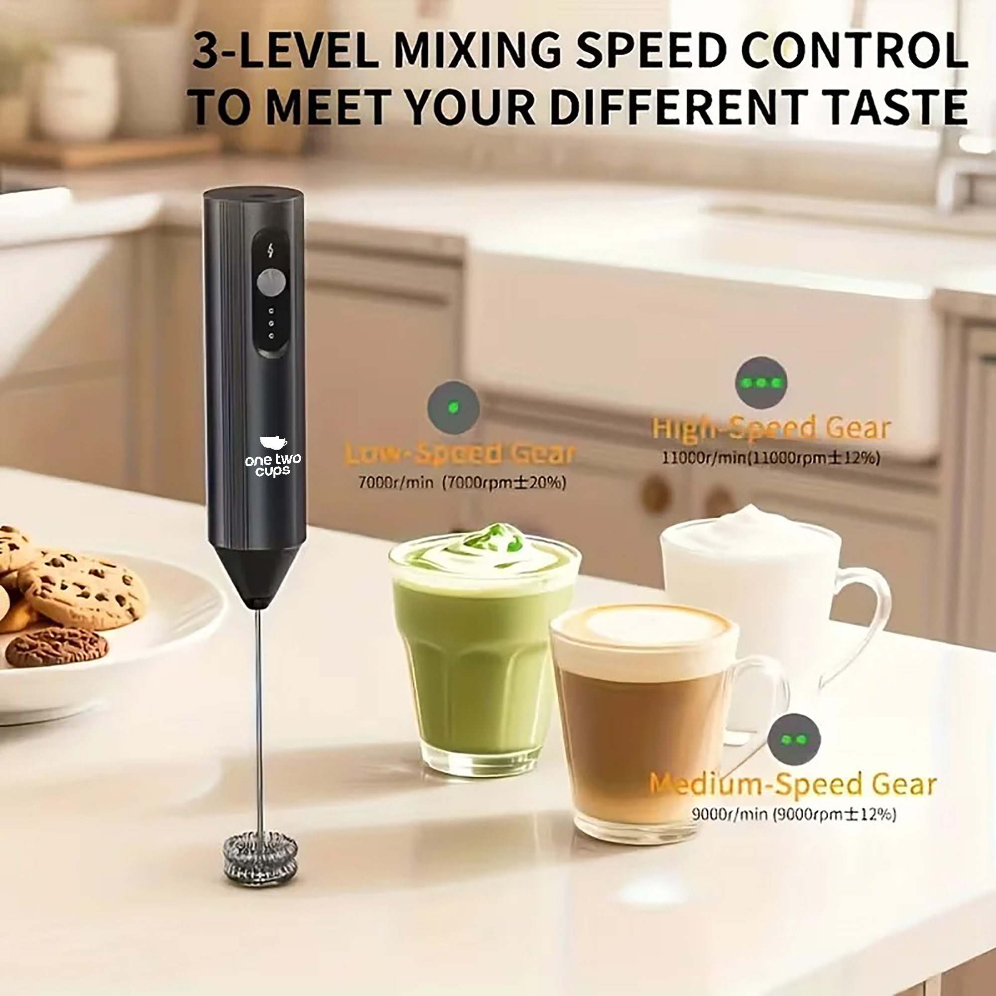 One Two Cups Hand Mixer Mini Pengocok Milk Frother USB Charge 300mAh - EF-A Gambar produk One Two Cups Hand Mixer Mini Pengocok Milk Frother USB Charge 300mAh - EF-A