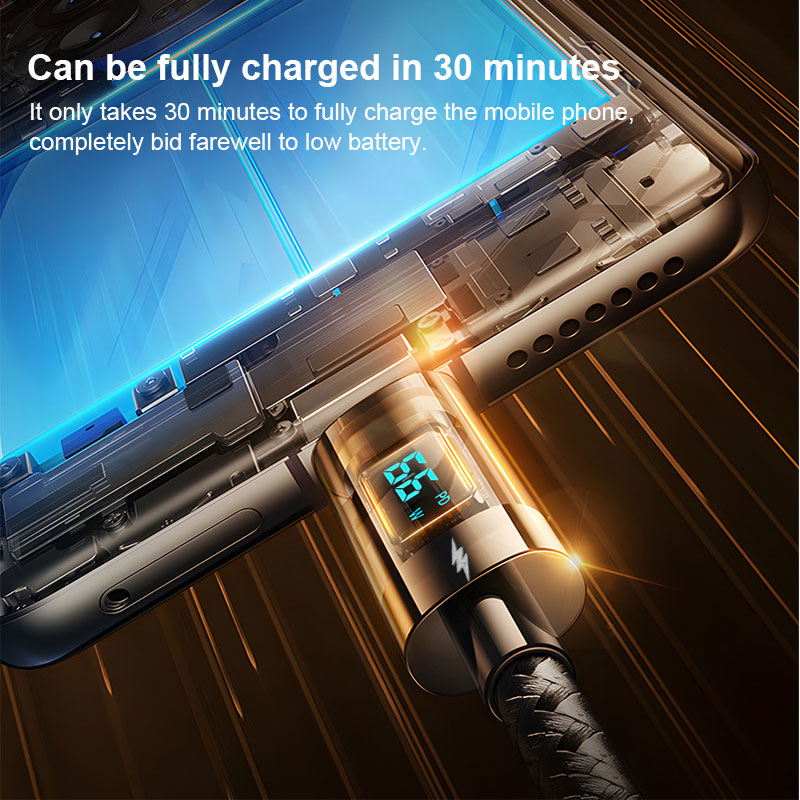 Gambar produk INXAMY Kabel Charger USB Type C Fast Charging Braided 66W 1.2M - XM66