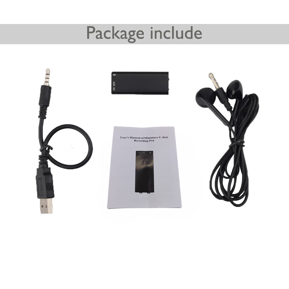 Gambar produk Savetek Perekam Suara Hyperbolic Mini Digital Voice Recorder 8GB - GX-R01