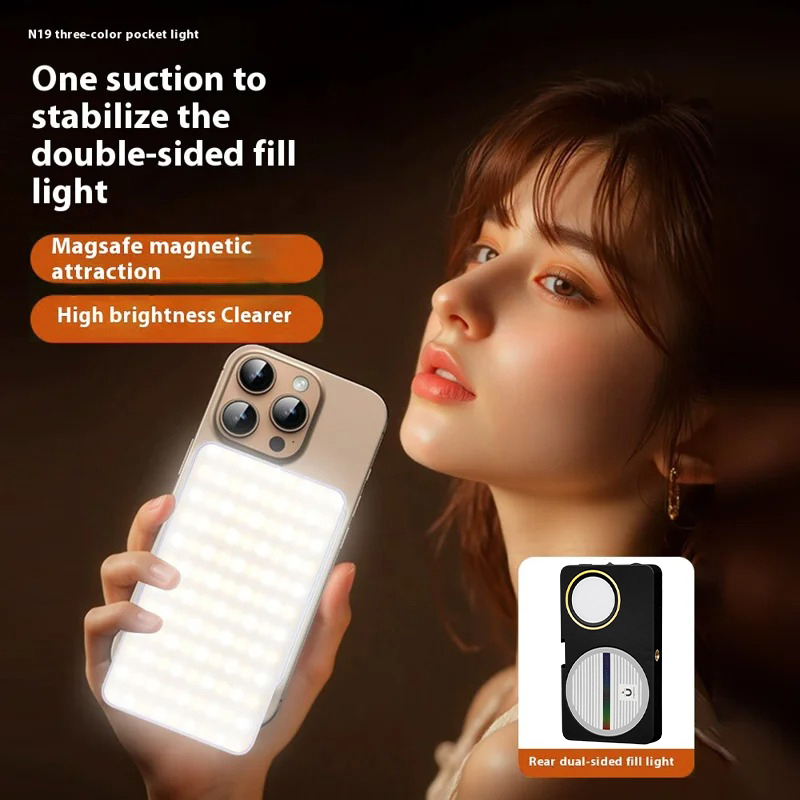 Gambar produk ASENGRY Lampu Fill Light LED 3in1 Color 2500-9000K Magnetic 1200mAh - N19