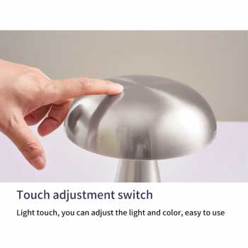 Gambar produk TaffLED Lampu Meja Hias Touch LED USB Rechargeable Tri Color 1800mAh - PR-12