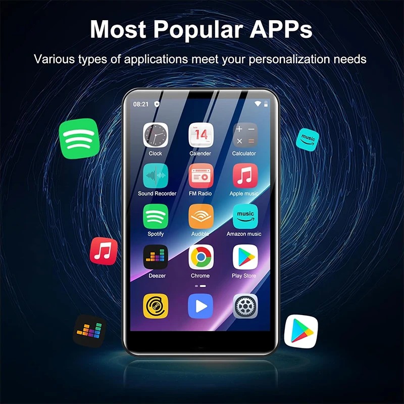 AQTA MP3 Digital Audio Player Bluetooth Android 8.1 MP4 4 Inch 2000mAh - A1 Gambar produk AQTA MP3 Digital Audio Player Bluetooth Android 8.1 MP4 4 Inch 2000mAh - A1