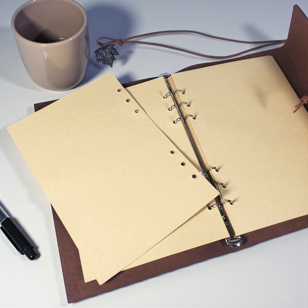 Gambar produk Toddi AIMEE Buku Catatan Binder Notebook Cover Kulit Vintage Maple A5 - ZB-16