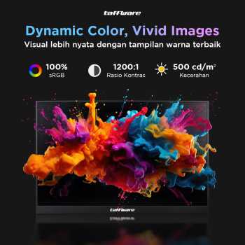Gambar produk Taffware Portable Monitor 16 Inch IPS QHD 2.5K 60Hz Type C Mini HDMI - 1600XTS